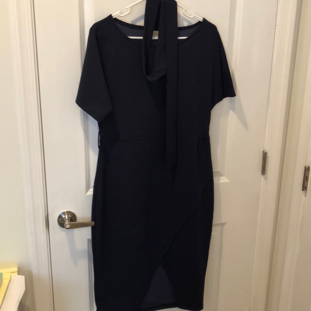 Navy Blue Form Fitting Dress